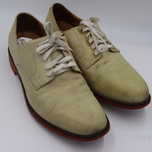 Vintage Cole Haan Cream Leather Shoes Mens 9.5 - Picture 1 of 16
